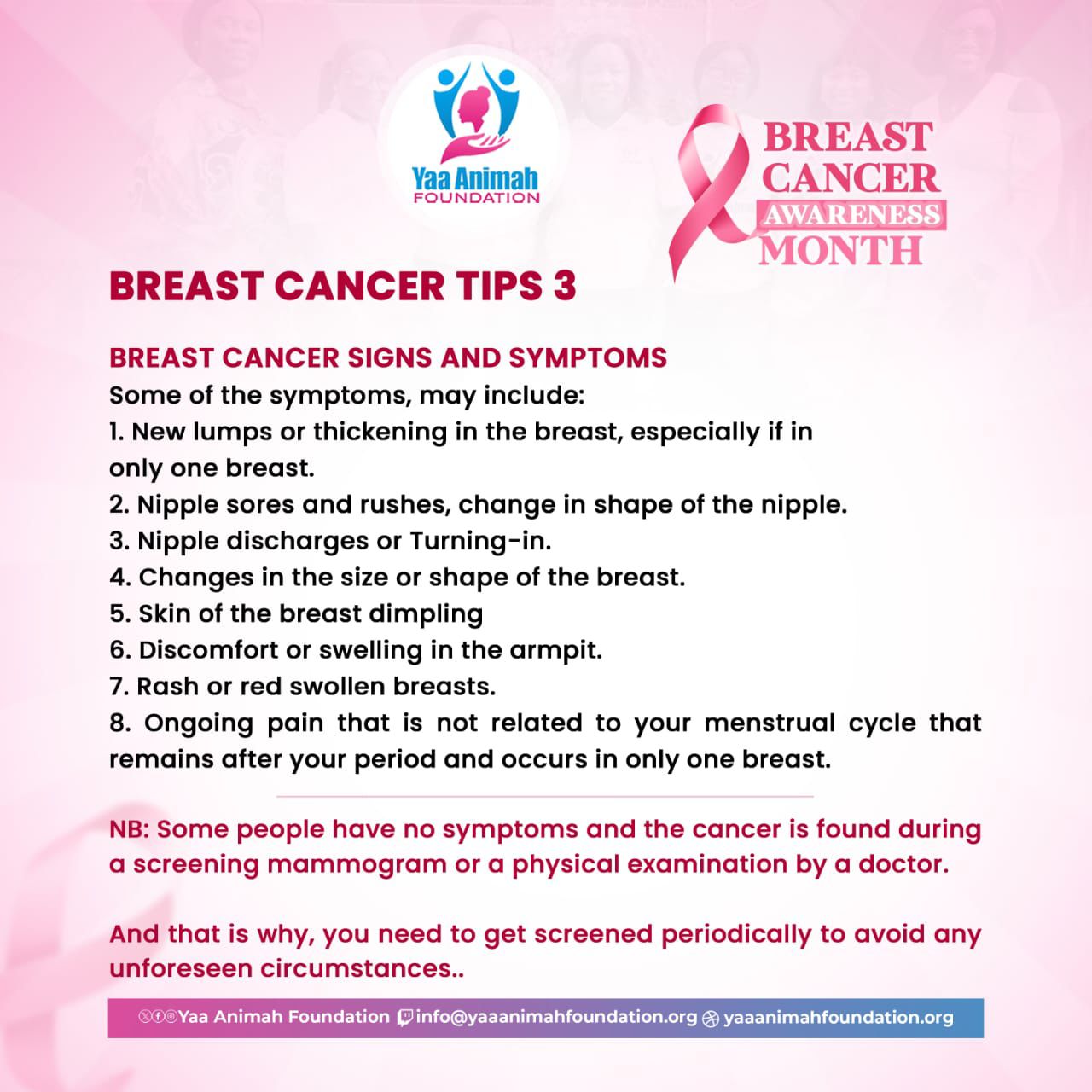 KNOW THE SIGNS – TIP 3